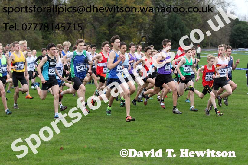 Boys under-15s, British Athletics Liverpool Cross Challenge, Sefton Park, Liverpool. Photo: David T. Hewitson/Sports for All Pics